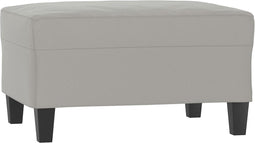 vidaXL - Voetenbank - 70x55x41 - cm - microvezelstof - lichtgrijs