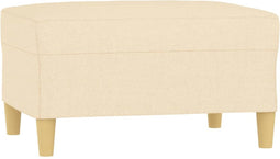 vidaXL - Voetenbank - 70x55x41 - cm - stof - crèmekleurig
