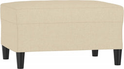 vidaXL - Voetenbank - 70x55x41 - cm - stof - crèmekleurig