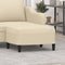 vidaXL - Voetenbank - 70x55x41 - cm - stof - crèmekleurig