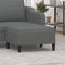 vidaXL - Voetenbank - 70x55x41 - cm - stof - donkergrijs