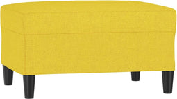 vidaXL - Voetenbank - 70x55x41 - cm - stof - lichtgeel