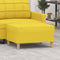 vidaXL - Voetenbank - 70x55x41 - cm - stof - lichtgeel