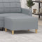 vidaXL - Voetenbank - 70x55x41 - cm - stof - lichtgrijs