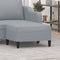 vidaXL - Voetenbank - 70x55x41 - cm - stof - lichtgrijs