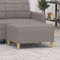 vidaXL - Voetenbank - 70x55x41 - cm - stof - taupe