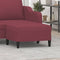 vidaXL - Voetenbank - 70x55x41 - cm - stof - wijnrood