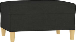 vidaXL - Voetenbank - 70x55x41 - cm - stof - zwart
