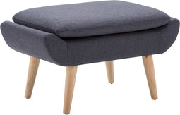 vidaXL - Voetenbank - 73x43x42 - cm - stoffen - bekleding - donkergrijs