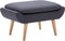 vidaXL - Voetenbank - 73x43x42 - cm - stoffen - bekleding - donkergrijs