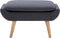 vidaXL - Voetenbank - 73x43x42 - cm - stoffen - bekleding - donkergrijs