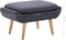 vidaXL - Voetenbank - 73x43x42 - cm - stoffen - bekleding - donkergrijs