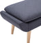 vidaXL - Voetenbank - 73x43x42 - cm - stoffen - bekleding - donkergrijs