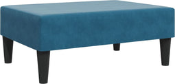 vidaXL - Voetenbank - 77x55x31 - cm - fluweel - blauw