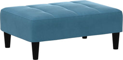 vidaXL - Voetenbank - 77x55x31 - cm - fluweel - blauw