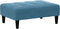 vidaXL - Voetenbank - 77x55x31 - cm - fluweel - blauw