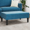 vidaXL - Voetenbank - 77x55x31 - cm - fluweel - blauw