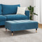 vidaXL - Voetenbank - 77x55x31 - cm - fluweel - blauw