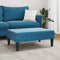 vidaXL - Voetenbank - 77x55x31 - cm - fluweel - blauw