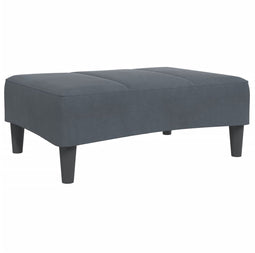 vidaXL - Voetenbank - 77x55x31 - cm - fluweel - donkergrijs