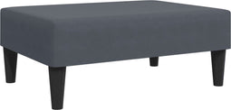 vidaXL - Voetenbank - 77x55x31 - cm - fluweel - donkergrijs