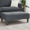 vidaXL - Voetenbank - 77x55x31 - cm - fluweel - donkergrijs