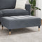 vidaXL - Voetenbank - 77x55x31 - cm - fluweel - donkergrijs