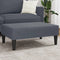 vidaXL - Voetenbank - 77x55x31 - cm - fluweel - donkergrijs