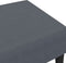 vidaXL - Voetenbank - 77x55x31 - cm - fluweel - donkergrijs