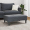 vidaXL - Voetenbank - 77x55x31 - cm - fluweel - donkergrijs