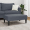 vidaXL - Voetenbank - 77x55x31 - cm - fluweel - donkergrijs