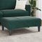 vidaXL - Voetenbank - 77x55x31 - cm - fluweel - donkergroen