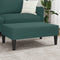 vidaXL - Voetenbank - 77x55x31 - cm - fluweel - donkergroen