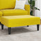 vidaXL - Voetenbank - 77x55x31 - cm - fluweel - geel