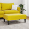 vidaXL - Voetenbank - 77x55x31 - cm - fluweel - geel
