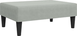 vidaXL - Voetenbank - 77x55x31 - cm - fluweel - lichtgrijs