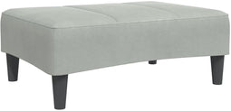 vidaXL - Voetenbank - 77x55x31 - cm - fluweel - lichtgrijs