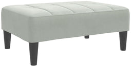 vidaXL - Voetenbank - 77x55x31 - cm - fluweel - lichtgrijs