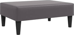 vidaXL - Voetenbank - 77x55x31 - cm - kunstleer - grijs