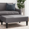 vidaXL - Voetenbank - 77x55x31 - cm - kunstleer - grijs