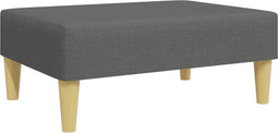 vidaXL - Voetenbank - 77x55x31 - cm - stof - donkergrijs
