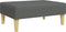 vidaXL - Voetenbank - 77x55x31 - cm - stof - donkergrijs