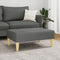 vidaXL - Voetenbank - 77x55x31 - cm - stof - donkergrijs