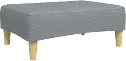 vidaXL - Voetenbank - 77x55x31 - cm - stof - lichtgrijs