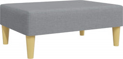 vidaXL - Voetenbank - 77x55x31 - cm - stof - lichtgrijs