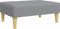 vidaXL - Voetenbank - 77x55x31 - cm - stof - lichtgrijs