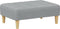 vidaXL - Voetenbank - 77x55x31 - cm - stof - lichtgrijs