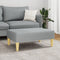 vidaXL - Voetenbank - 77x55x31 - cm - stof - lichtgrijs