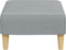 vidaXL - Voetenbank - 77x55x31 - cm - stof - lichtgrijs