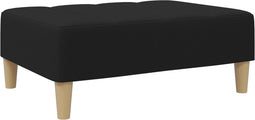 vidaXL - Voetenbank - 77x55x31 - cm - stof - zwart